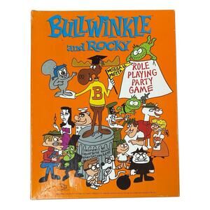 NOB Vintage 1988 "BULLWINKLE AND ROCKY Role Playing Party Game" SEALED OPEN BOX